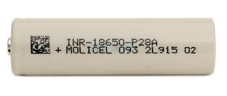 Molicel INR18650-P28A li ion batería, parte superior de botón