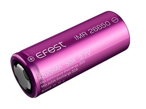 Efest Purple IMR26650 con 4200mAh, 3.7V, Li-Ion batería