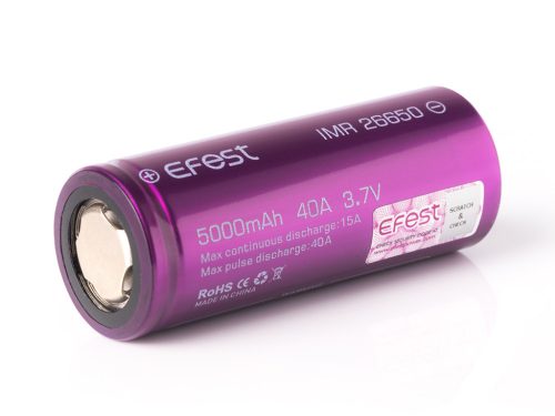 Efest IMR26650 con 5000mAh Capacidad, 3.7V, Li Ion batería alto rendimiento