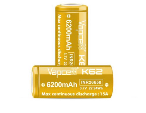 Vapcell 26650 K62 6200mah 15A batería